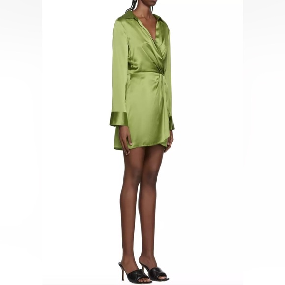 NWT Reformation silk Alaine dress in Avocado